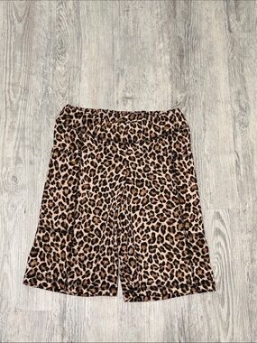 Gilded Intent Leopard Print Bike Shorts in Brown and Black